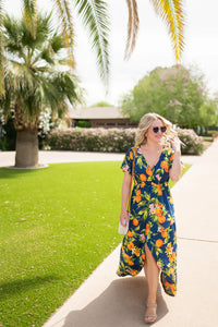 Harley High-Low Dress - Navy Citrus-dress-Villari Chic, women's online fashion boutique in Severna, Maryland