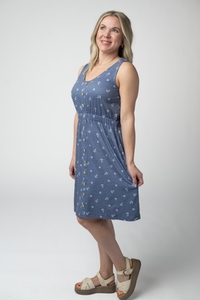 Beverly Button Dress - Nautical Navy-dress-Villari Chic, women's online fashion boutique in Severna, Maryland