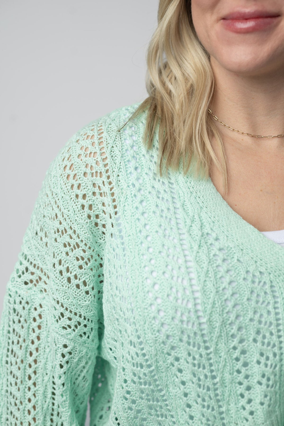 Callie Cropped Cardigan - Mint-Cardigan-Villari Chic, women's online fashion boutique in Severna, Maryland
