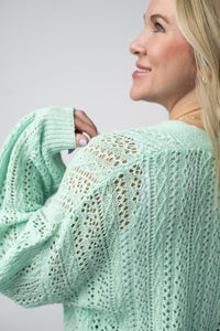 Callie Cropped Cardigan - Mint-Cardigan-Villari Chic, women's online fashion boutique in Severna, Maryland