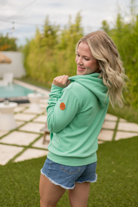 Fullzip Hoodie - Aquamarine-hoodie-Villari Chic, women's online fashion boutique in Severna, Maryland