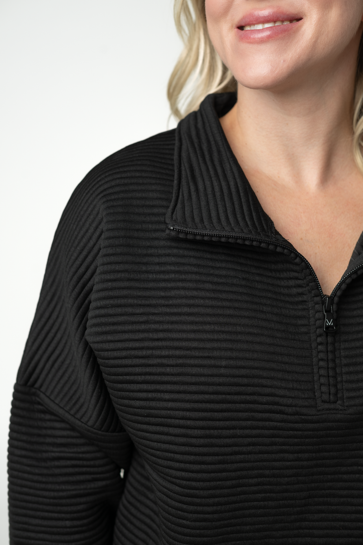 Tatum Quarter Zip - Black-outerwear-Villari Chic, women's online fashion boutique in Severna, Maryland