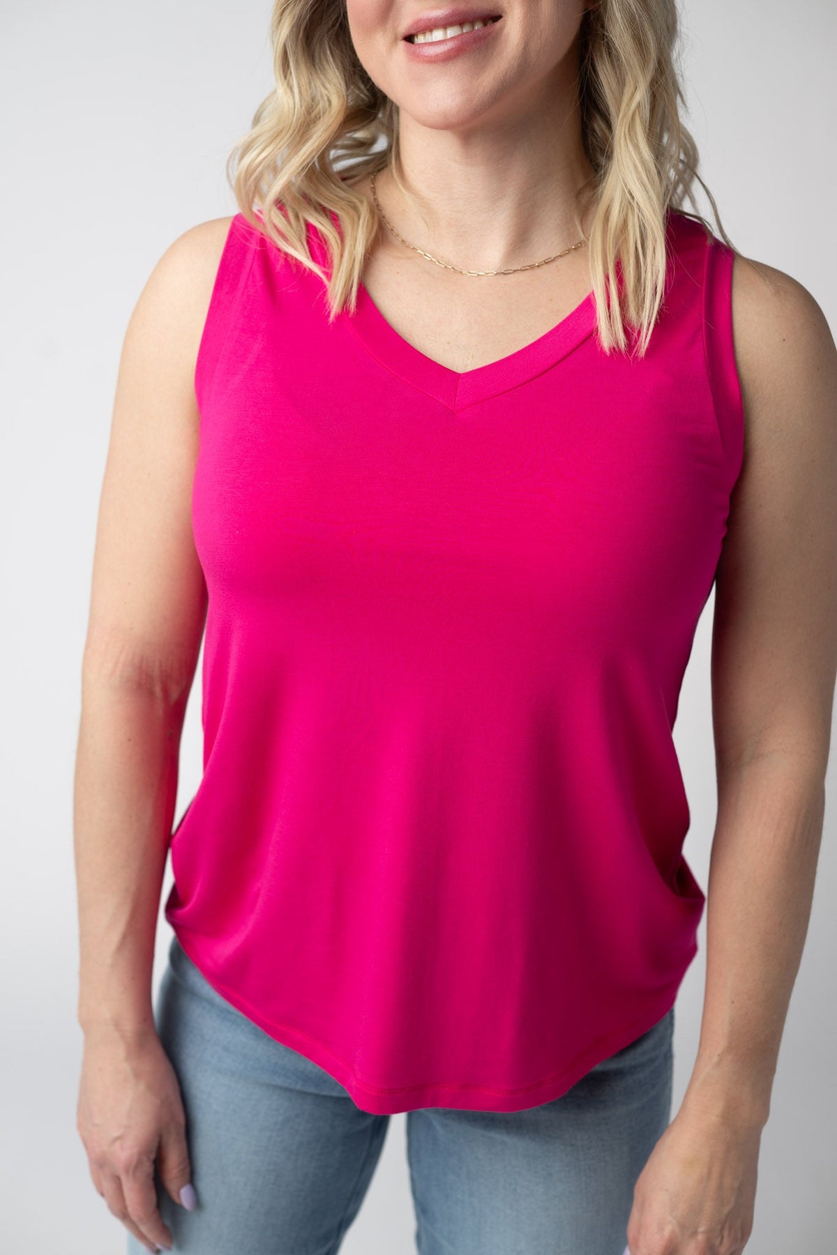 Noelle Tank - Hot Pink-tank-Villari Chic, women's online fashion boutique in Severna, Maryland