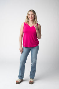 Noelle Tank - Hot Pink-tank-Villari Chic, women's online fashion boutique in Severna, Maryland