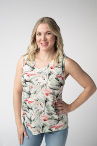 Noelle Tank - Flamingos-tank-Villari Chic, women's online fashion boutique in Severna, Maryland