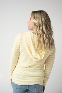 Amelia Striped Hoodie - Lemon-hoodie-Villari Chic, women's online fashion boutique in Severna, Maryland