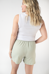 Candice Crinkle Shorts - Light Green-shorts-Villari Chic, women's online fashion boutique in Severna, Maryland