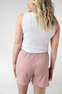 Candice Crinkle Shorts - Dusty Rose-shorts-Villari Chic, women's online fashion boutique in Severna, Maryland
