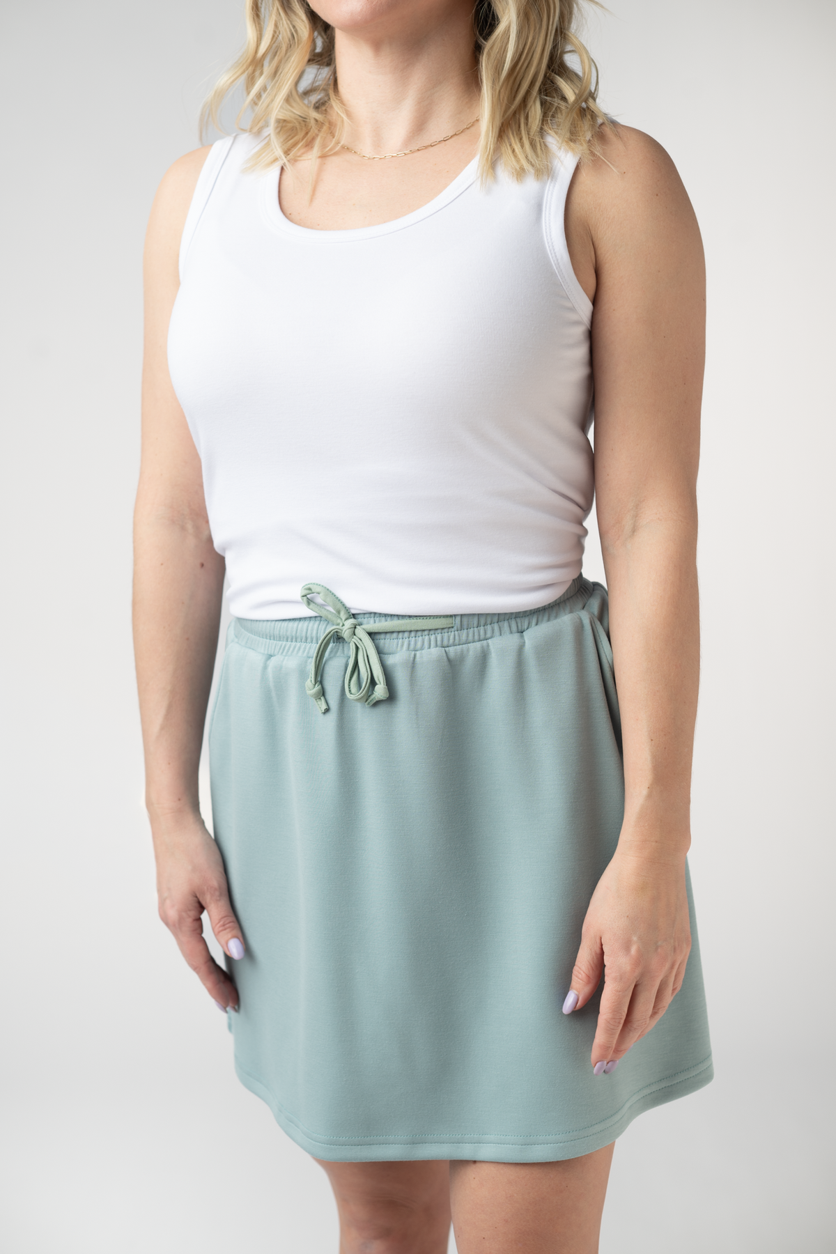 Serena Luxe Skort - Ocean Blue-skirts-Villari Chic, women's online fashion boutique in Severna, Maryland