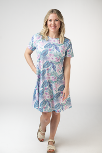 Alicia Dress - Tropical Leaf-dress-Villari Chic, women's online fashion boutique in Severna, Maryland