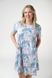 Alicia Dress - Tropical Leaf-dress-Villari Chic, women's online fashion boutique in Severna, Maryland