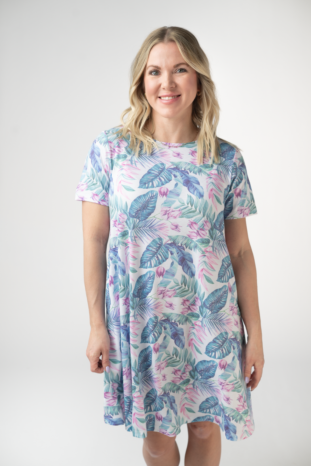 Alicia Dress - Tropical Leaf-dress-Villari Chic, women's online fashion boutique in Severna, Maryland