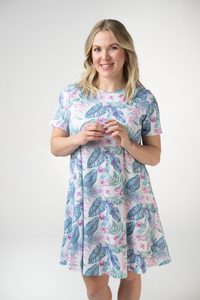 Alicia Dress - Tropical Leaf-dress-Villari Chic, women's online fashion boutique in Severna, Maryland
