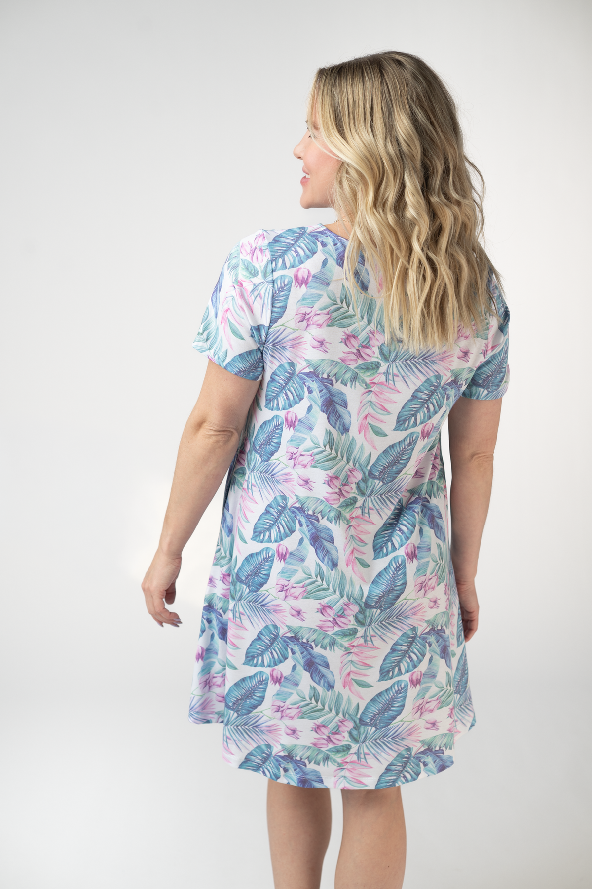 Alicia Dress - Tropical Leaf-dress-Villari Chic, women's online fashion boutique in Severna, Maryland