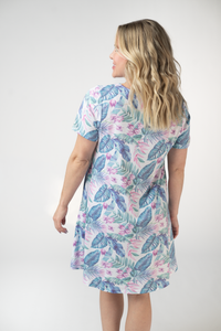 Alicia Dress - Tropical Leaf-dress-Villari Chic, women's online fashion boutique in Severna, Maryland