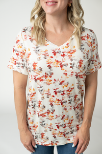Sophie Top - Autumn Watercolor-Shirts-Villari Chic, women's online fashion boutique in Severna, Maryland