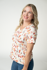 Sophie Top - Autumn Watercolor-Shirts-Villari Chic, women's online fashion boutique in Severna, Maryland