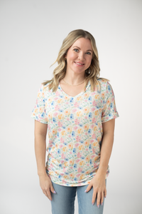 Sophie Top - Petal Gardens-Shirts-Villari Chic, women's online fashion boutique in Severna, Maryland
