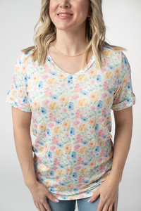 Sophie Top - Petal Gardens-Shirts-Villari Chic, women's online fashion boutique in Severna, Maryland