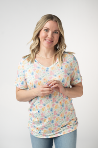 Sophie Top - Petal Gardens-Shirts-Villari Chic, women's online fashion boutique in Severna, Maryland