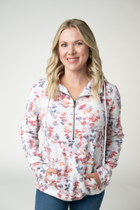 HalfZip Hoodie - Autumn Watercolor-Hoodie-Villari Chic, women's online fashion boutique in Severna, Maryland