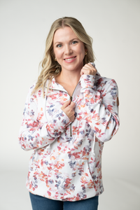 HalfZip Hoodie - Autumn Watercolor-Hoodie-Villari Chic, women's online fashion boutique in Severna, Maryland