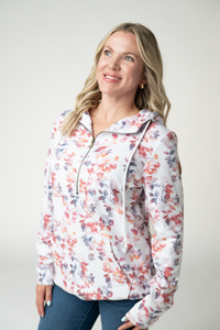 HalfZip Hoodie - Autumn Watercolor-Hoodie-Villari Chic, women's online fashion boutique in Severna, Maryland