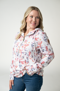 HalfZip Hoodie - Autumn Watercolor-Hoodie-Villari Chic, women's online fashion boutique in Severna, Maryland
