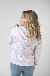 Fullzip Hoodie - Petal Gardens-hoodie-Villari Chic, women's online fashion boutique in Severna, Maryland