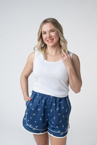 Dolphin Shorts - Nautical Navy-shorts-Villari Chic, women's online fashion boutique in Severna, Maryland