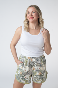 Dolphin Shorts - Pineapple Leaf-shorts-Villari Chic, women's online fashion boutique in Severna, Maryland