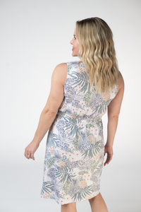 Beverly Button Dress - Pineapple Leaf-dress-Villari Chic, women's online fashion boutique in Severna, Maryland