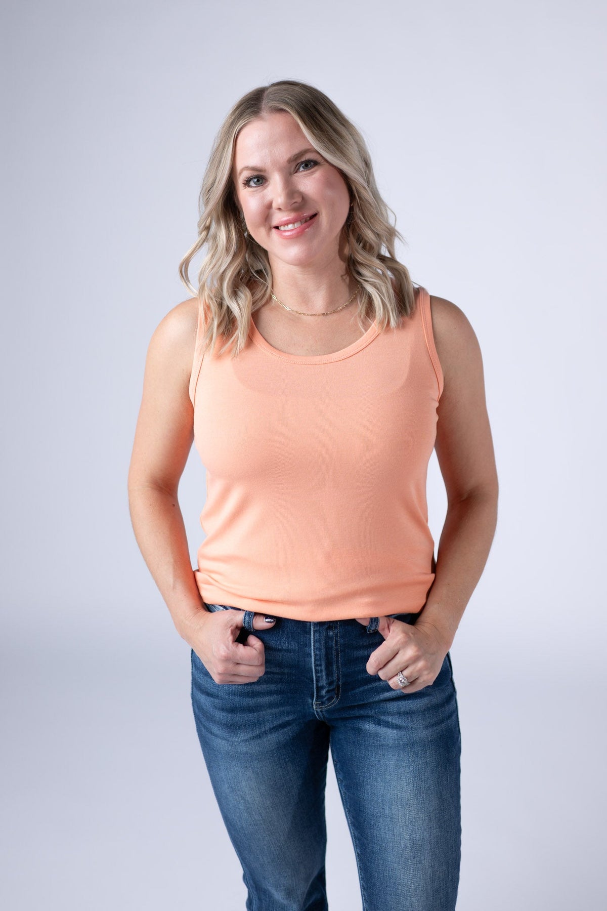 Ava Tank - Melon-tank-Villari Chic, women's online fashion boutique in Severna, Maryland