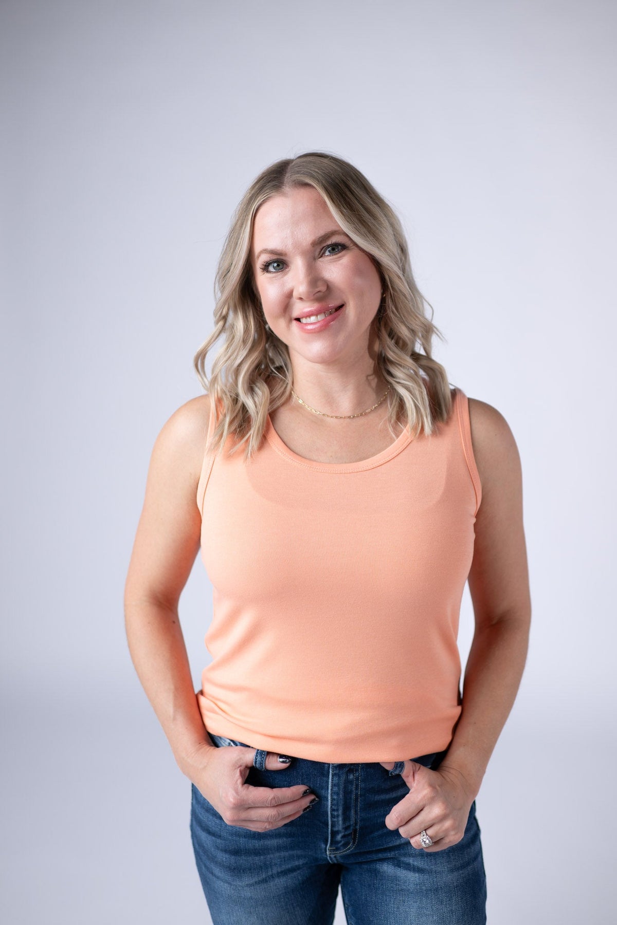 Ava Tank - Melon-tank-Villari Chic, women's online fashion boutique in Severna, Maryland