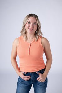 Addison Tank - Orange-tanks-Villari Chic, women's online fashion boutique in Severna, Maryland