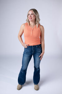 Addison Tank - Orange-tanks-Villari Chic, women's online fashion boutique in Severna, Maryland