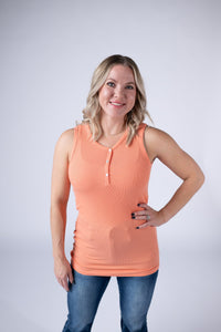Addison Tank - Orange-tanks-Villari Chic, women's online fashion boutique in Severna, Maryland