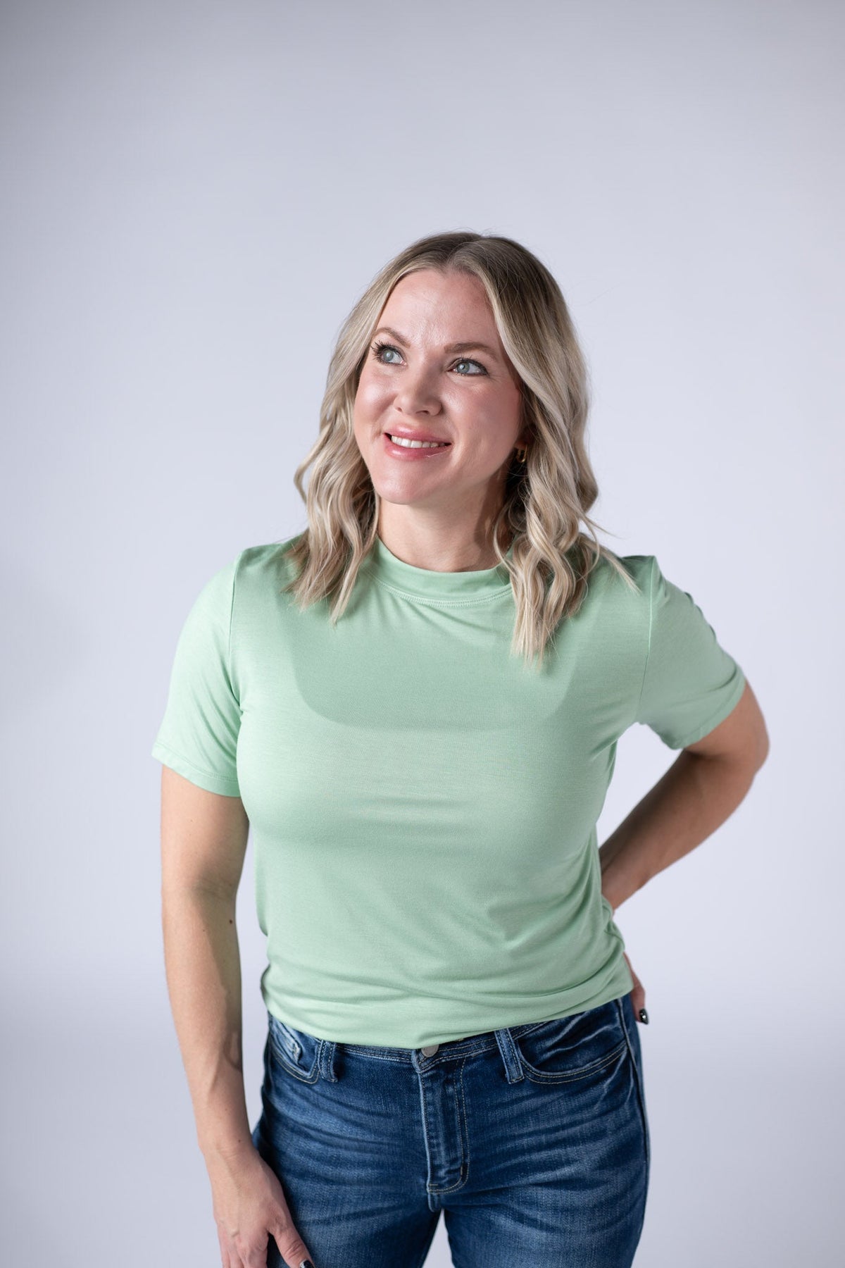 Blair Short Sleeve Top - Sage-Tops-Villari Chic, women's online fashion boutique in Severna, Maryland