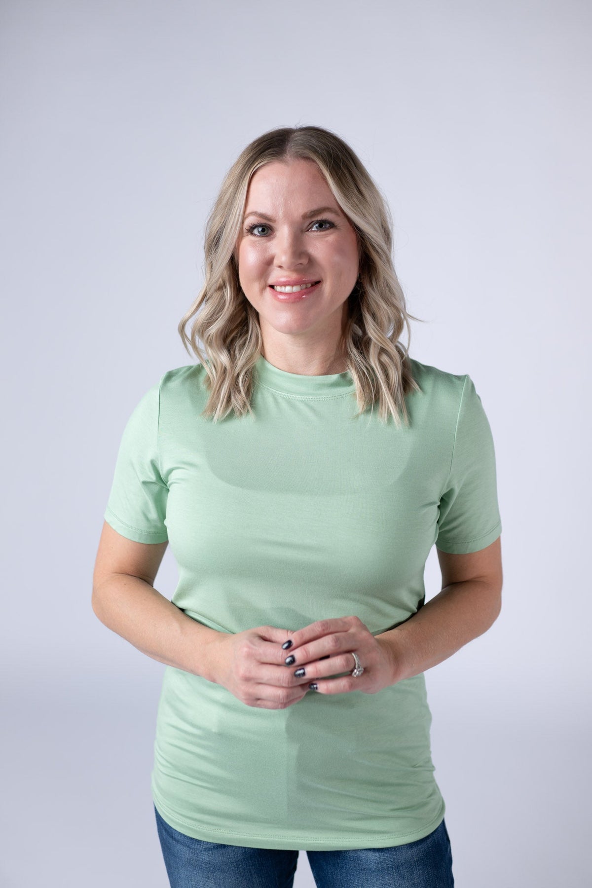 Blair Short Sleeve Top - Sage-Tops-Villari Chic, women's online fashion boutique in Severna, Maryland
