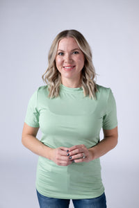 Blair Short Sleeve Top - Sage-Tops-Villari Chic, women's online fashion boutique in Severna, Maryland