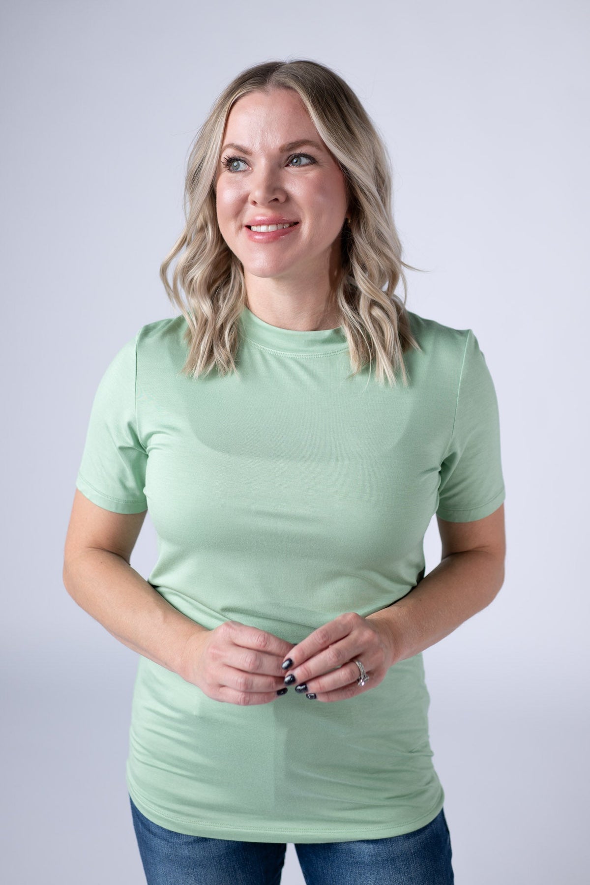 Blair Short Sleeve Top - Sage-Tops-Villari Chic, women's online fashion boutique in Severna, Maryland