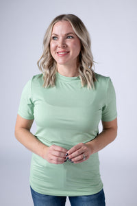 Blair Short Sleeve Top - Sage-Tops-Villari Chic, women's online fashion boutique in Severna, Maryland