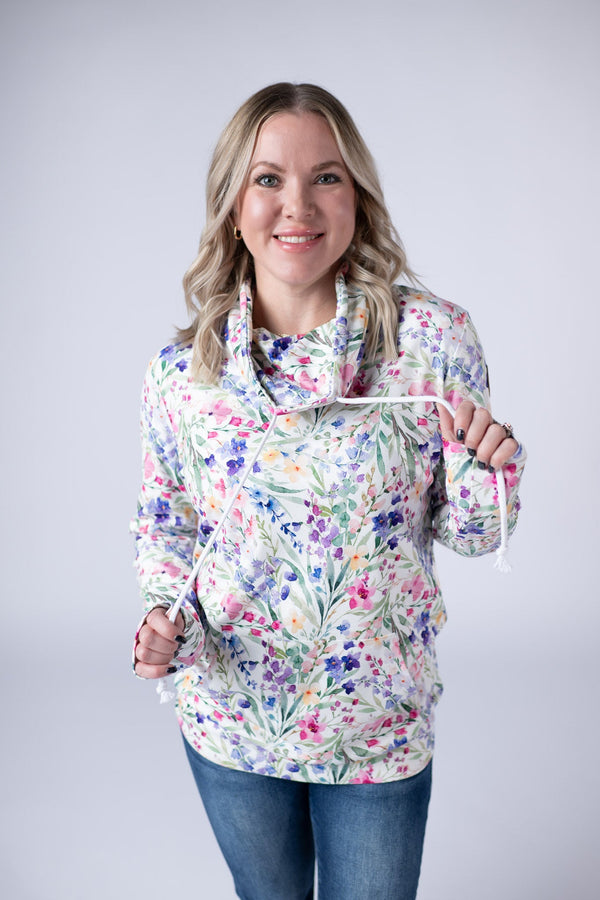 Soft Funnel Neck - Cottage Floral-clothing-Villari Chic, women's online fashion boutique in Severna, Maryland