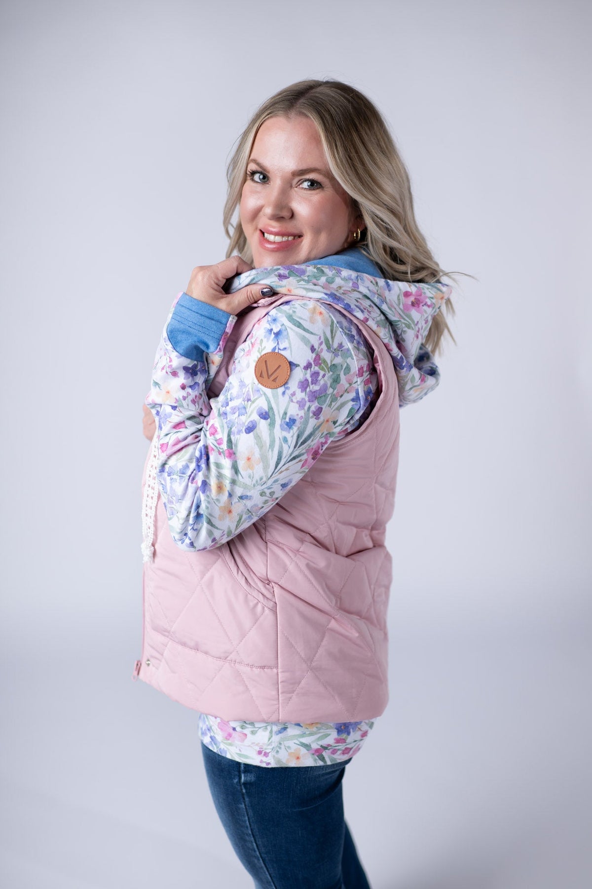 Remy Zip Up Vest - Blush-Vest-Villari Chic, women's online fashion boutique in Severna, Maryland