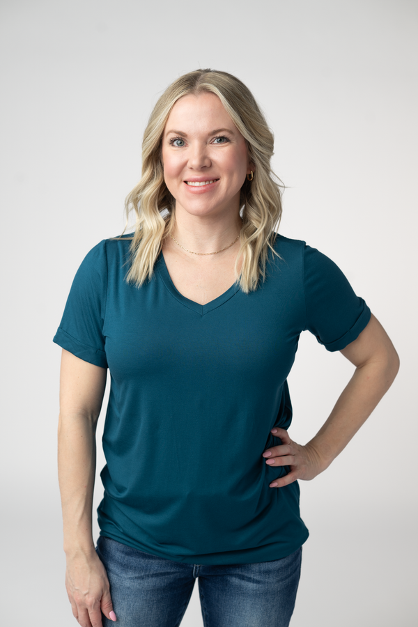 Sophie Top - Teal-Shirts-Villari Chic, women's online fashion boutique in Severna, Maryland