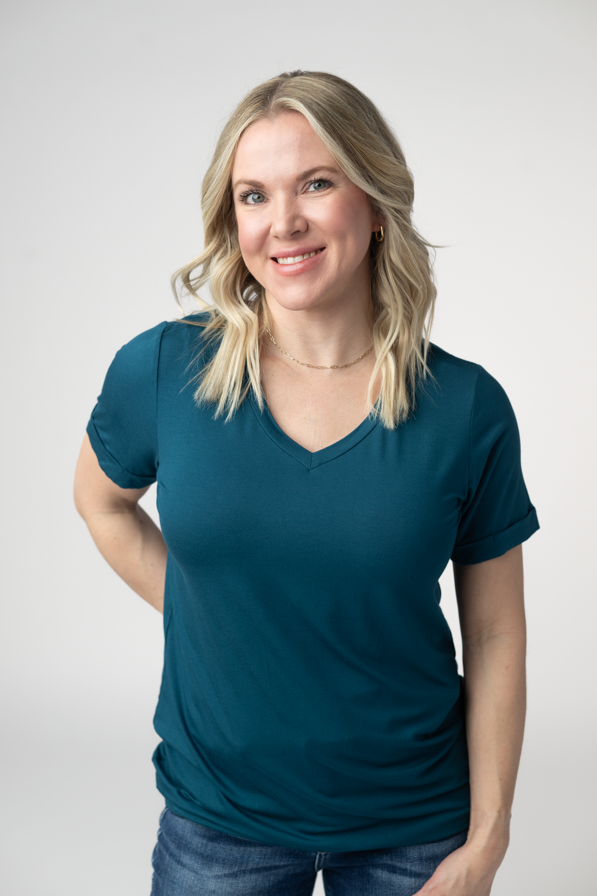 Sophie Top - Teal-Shirts-Villari Chic, women's online fashion boutique in Severna, Maryland