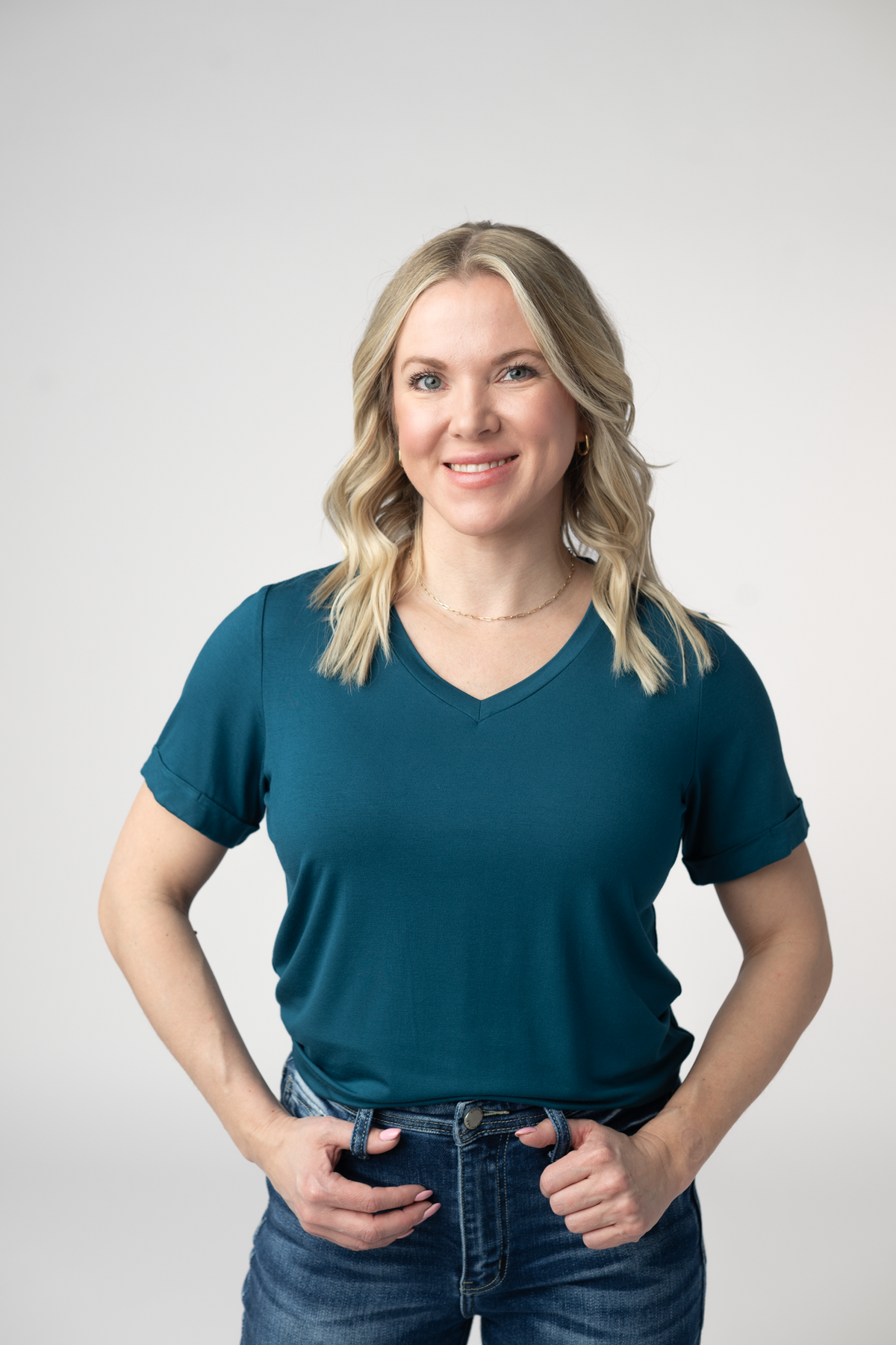 Sophie Top - Teal-Shirts-Villari Chic, women's online fashion boutique in Severna, Maryland