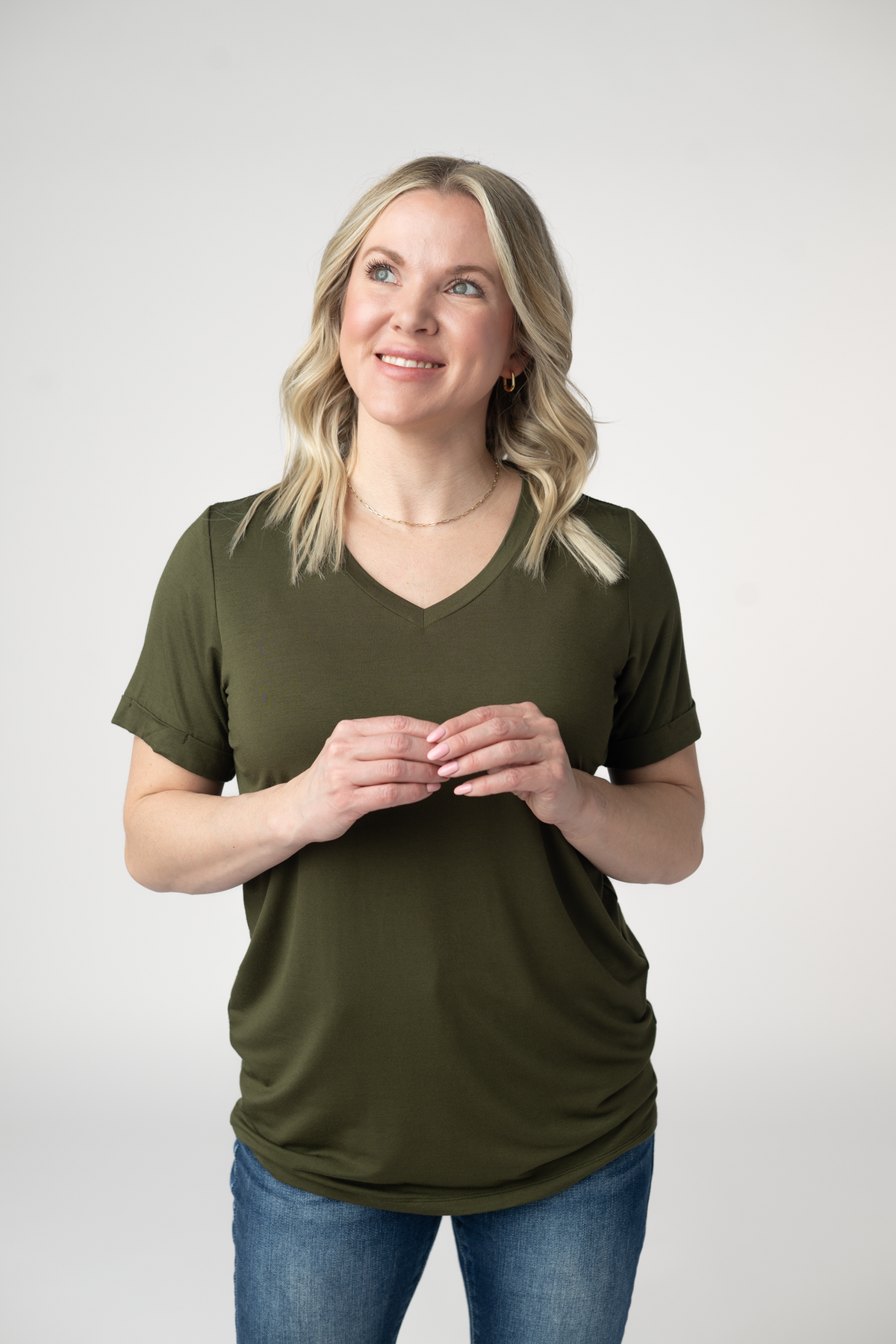 Sophie Top - Dark Olive-Shirts-Villari Chic, women's online fashion boutique in Severna, Maryland