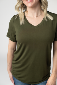 Sophie Top - Dark Olive-Shirts-Villari Chic, women's online fashion boutique in Severna, Maryland