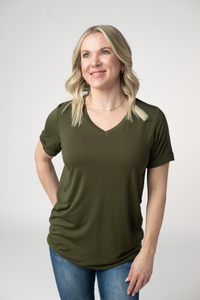 Sophie Top - Dark Olive-Shirts-Villari Chic, women's online fashion boutique in Severna, Maryland